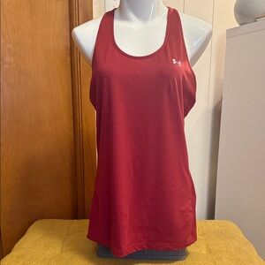 Under Armour HeatGear Crimson Racerback Tank Large